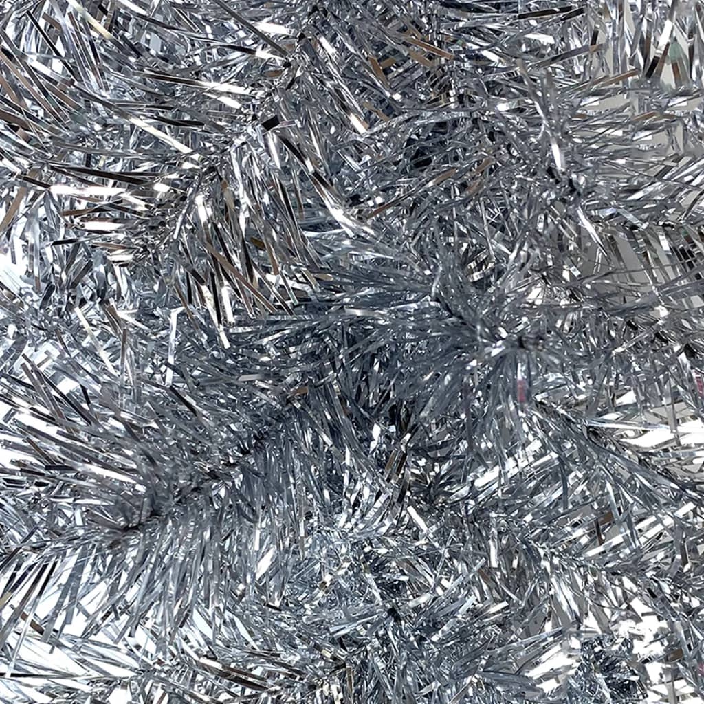 vidaXL Ghirlandă de Crăciun cu lumini LED, argintiu, 10 m