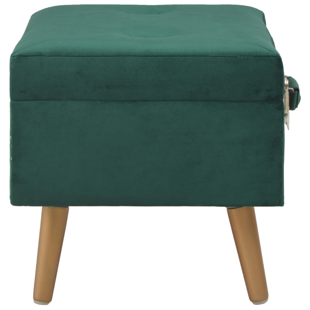 vidaXL Taburet de depozitare, verde, 40 cm, catifea vidaXL Taburet de depozitare, verde, 40 cm, catifea