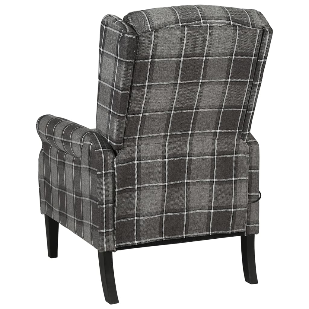 vidaXL Fotoliu rabatabil, gri, material textil