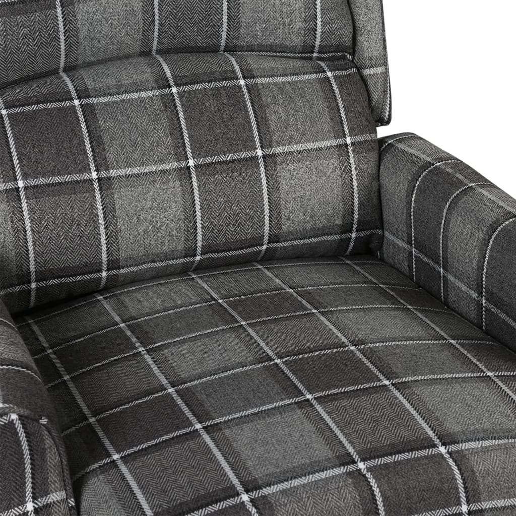 vidaXL Fotoliu rabatabil, gri, material textil