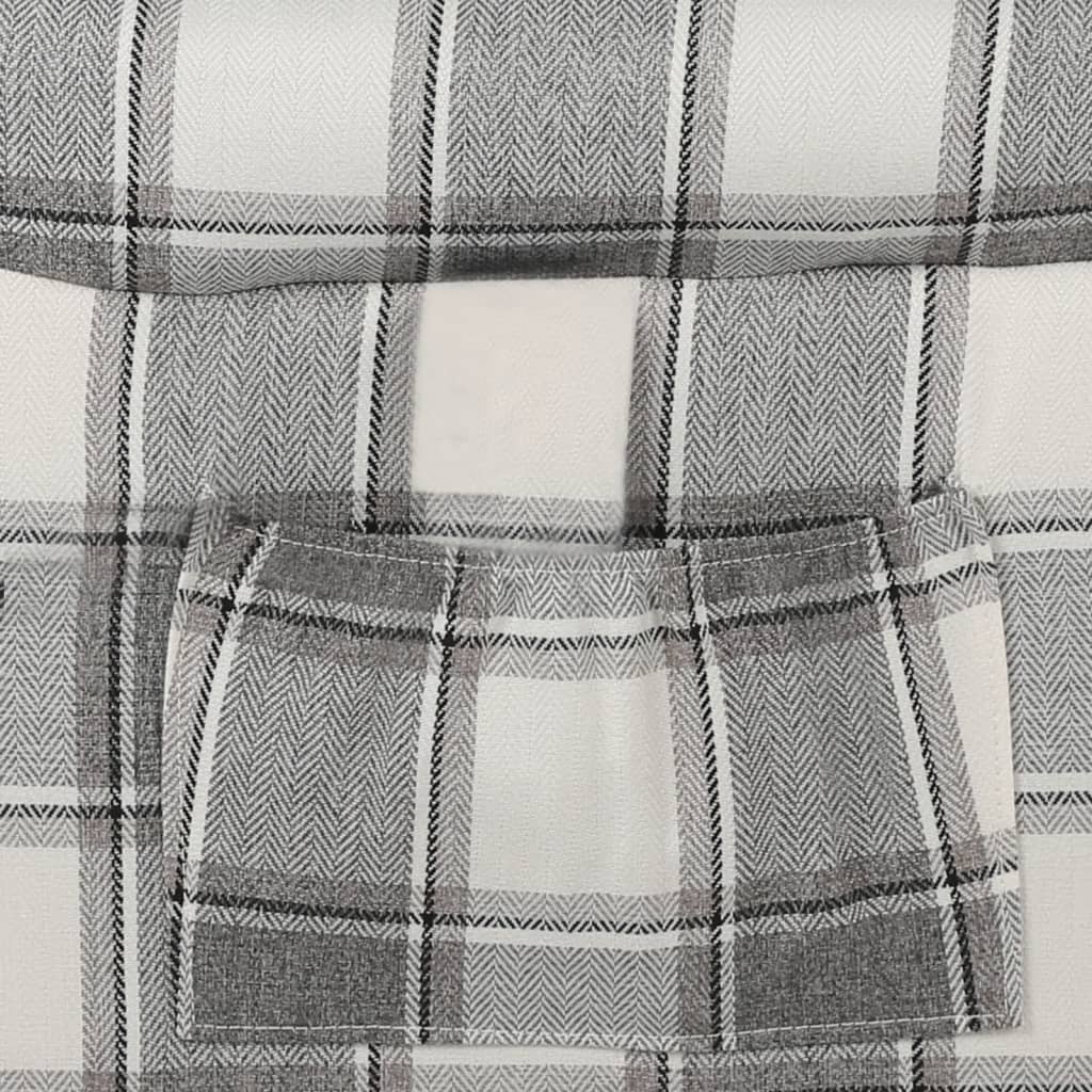 vidaXL Fotoliu rabatabil, gri și alb, material textil