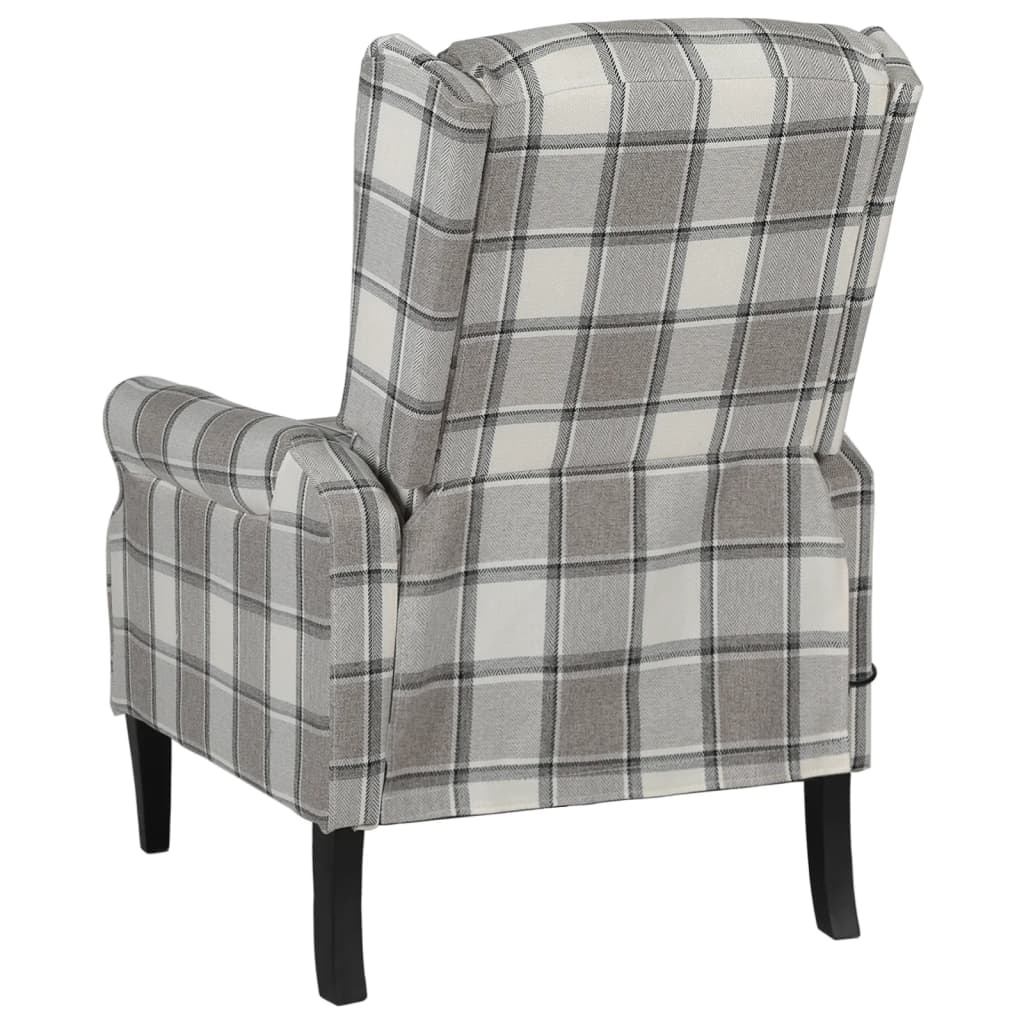 vidaXL Fotoliu rabatabil, gri, material textil