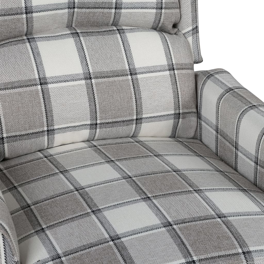 vidaXL Fotoliu rabatabil, gri, material textil