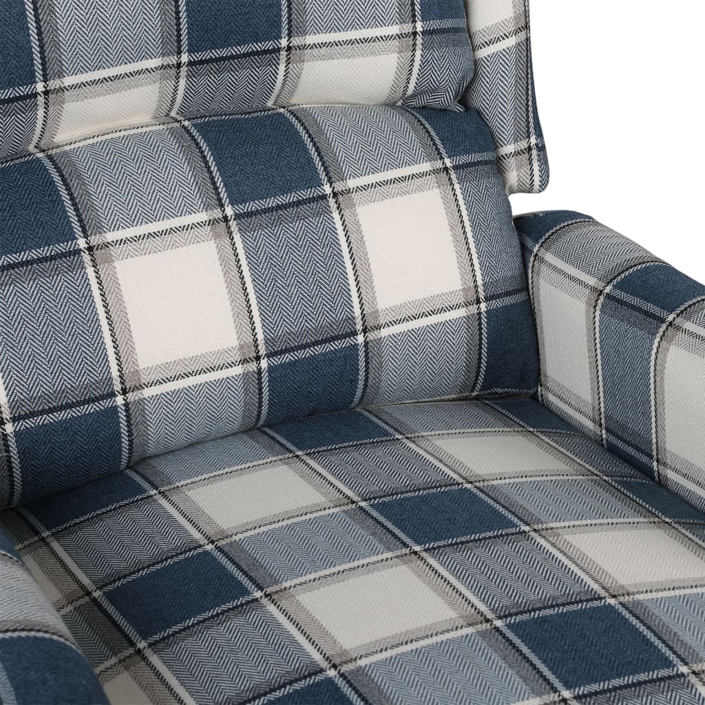 vidaXL Fotoliu de masaj rabatabil, albastru, material textil