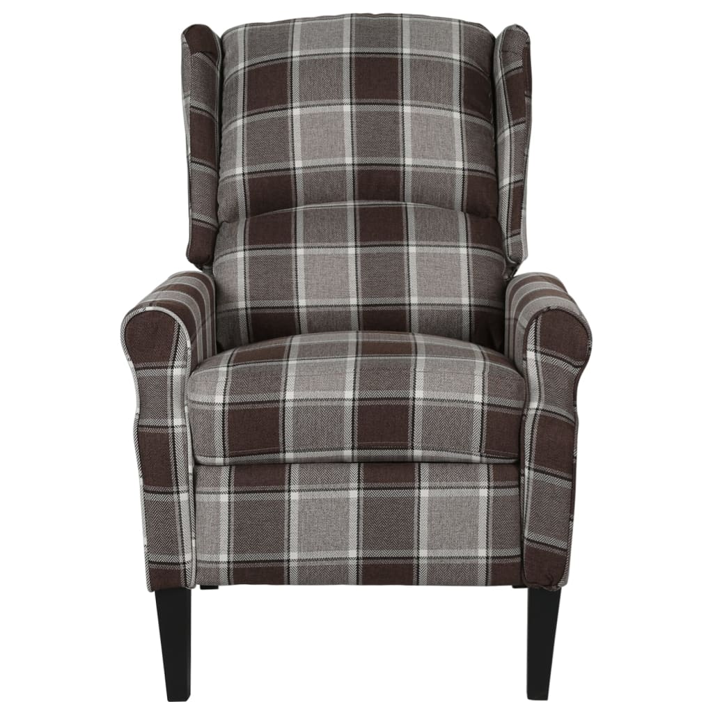 vidaXL Fotoliu de masaj rabatabil, maro, material textil