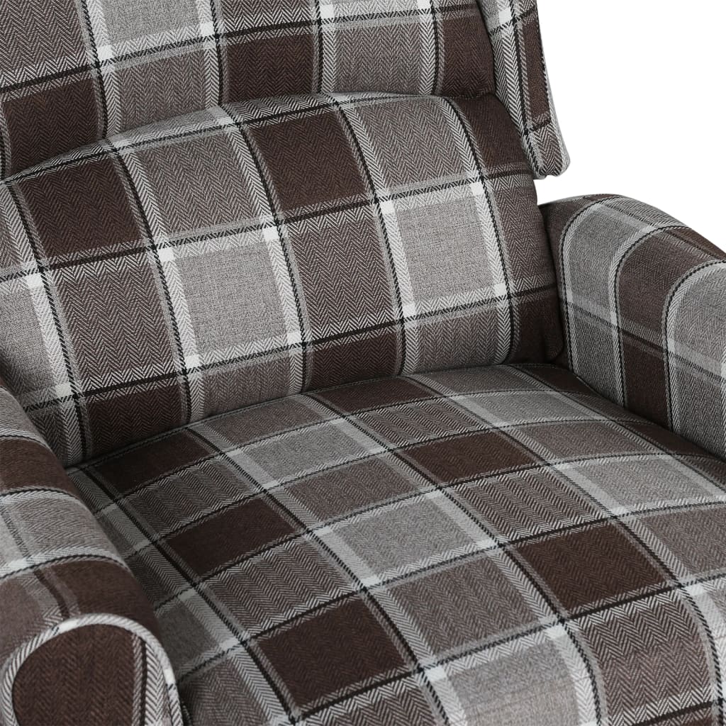 vidaXL Fotoliu de masaj rabatabil, maro, material textil