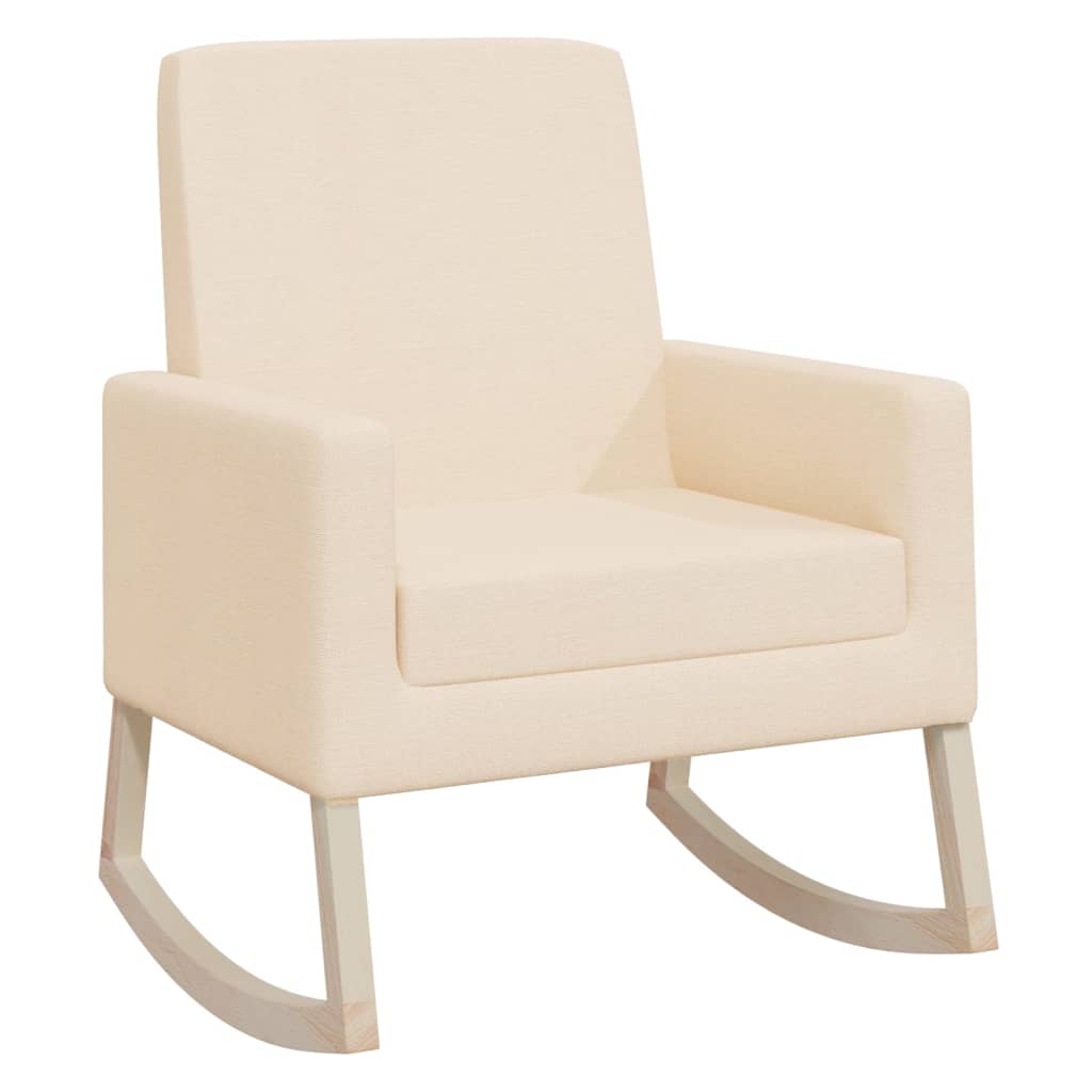 vidaXL Scaun balansoar, crem, material textil vidaXL Scaun balansoar, crem, material textil