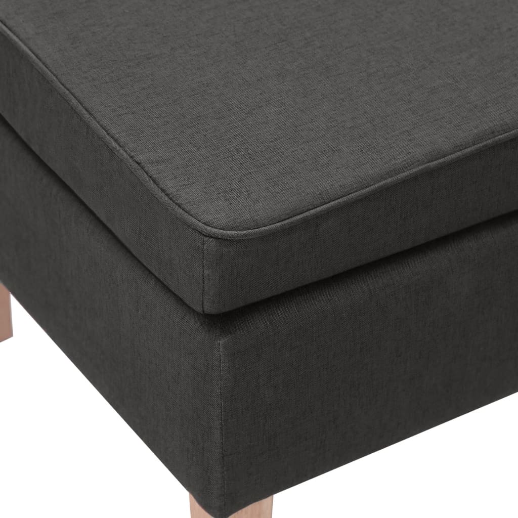 vidaXL Scaun cu picioare din lemn, gri închis, material textil vidaXL Scaun cu picioare din lemn, gri închis, material textil