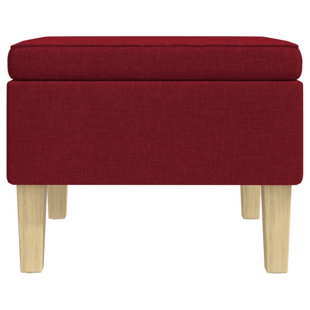 vidaXL Scaun cu picioare din lemn, roșu vin, material textil vidaXL Scaun cu picioare din lemn, roșu vin, material textil
