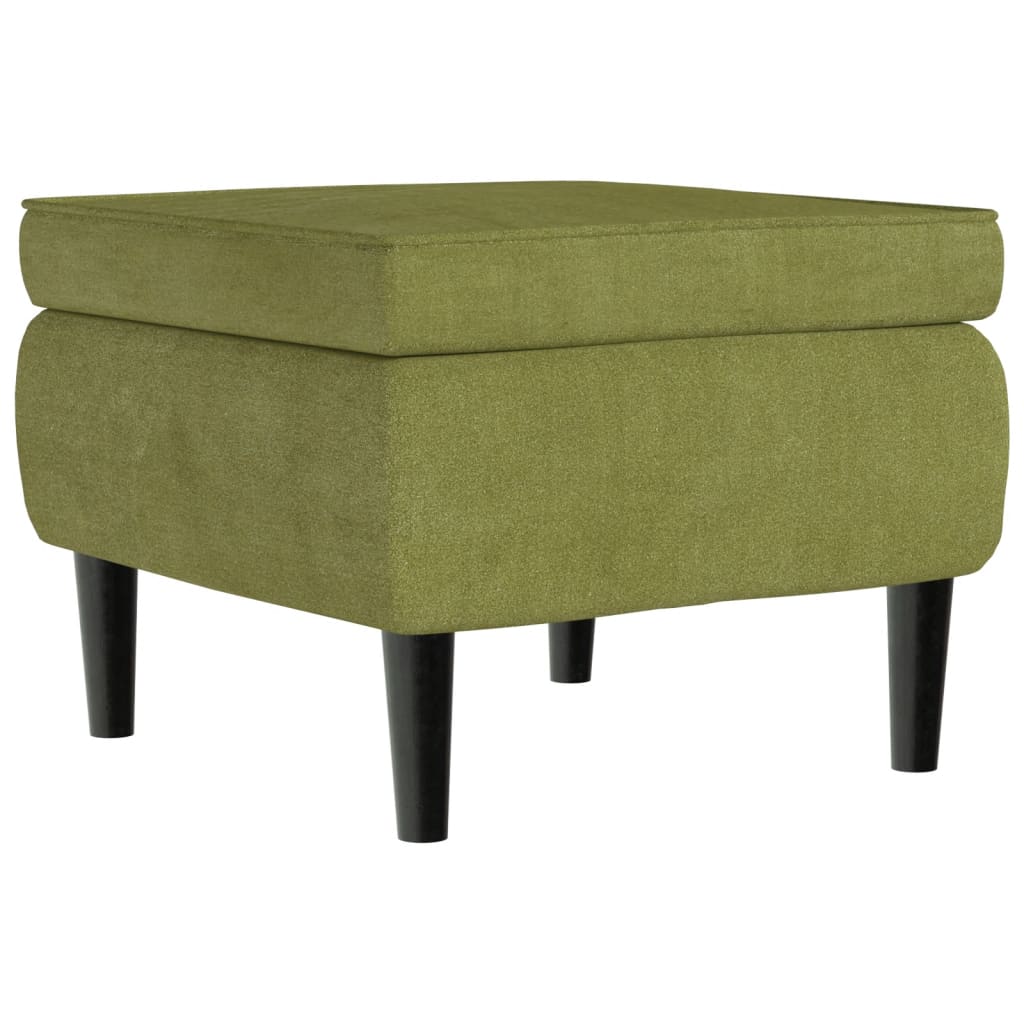 vidaXL Scaun cu picioare din lemn, verde deschis, catifea vidaXL Scaun cu picioare din lemn, verde deschis, catifea