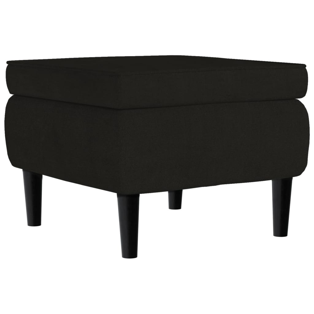 vidaXL Scaun cu picioare din lemn, negru, catifea vidaXL Scaun cu picioare din lemn, negru, catifea
