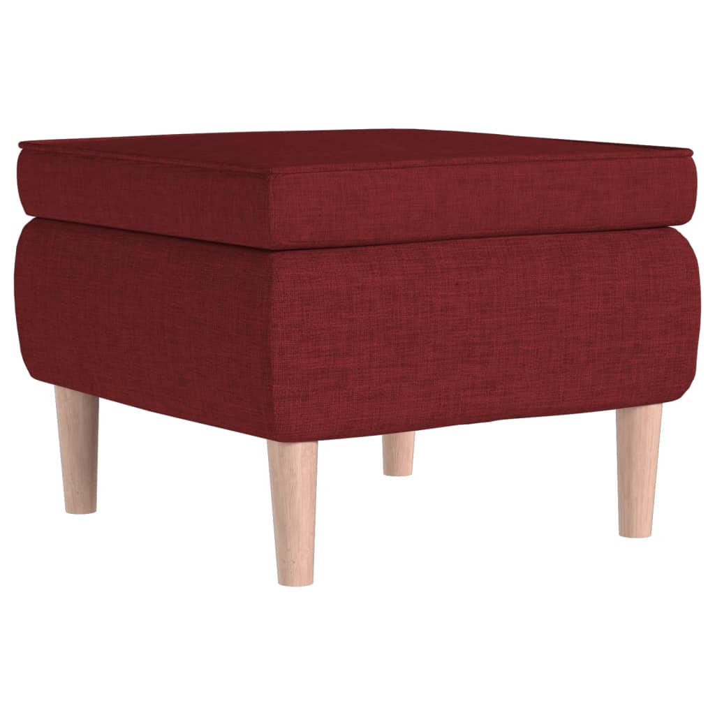 vidaXL Scaun cu picioare din lemn, roșu vin, material textil vidaXL Scaun cu picioare din lemn, roșu vin, material textil