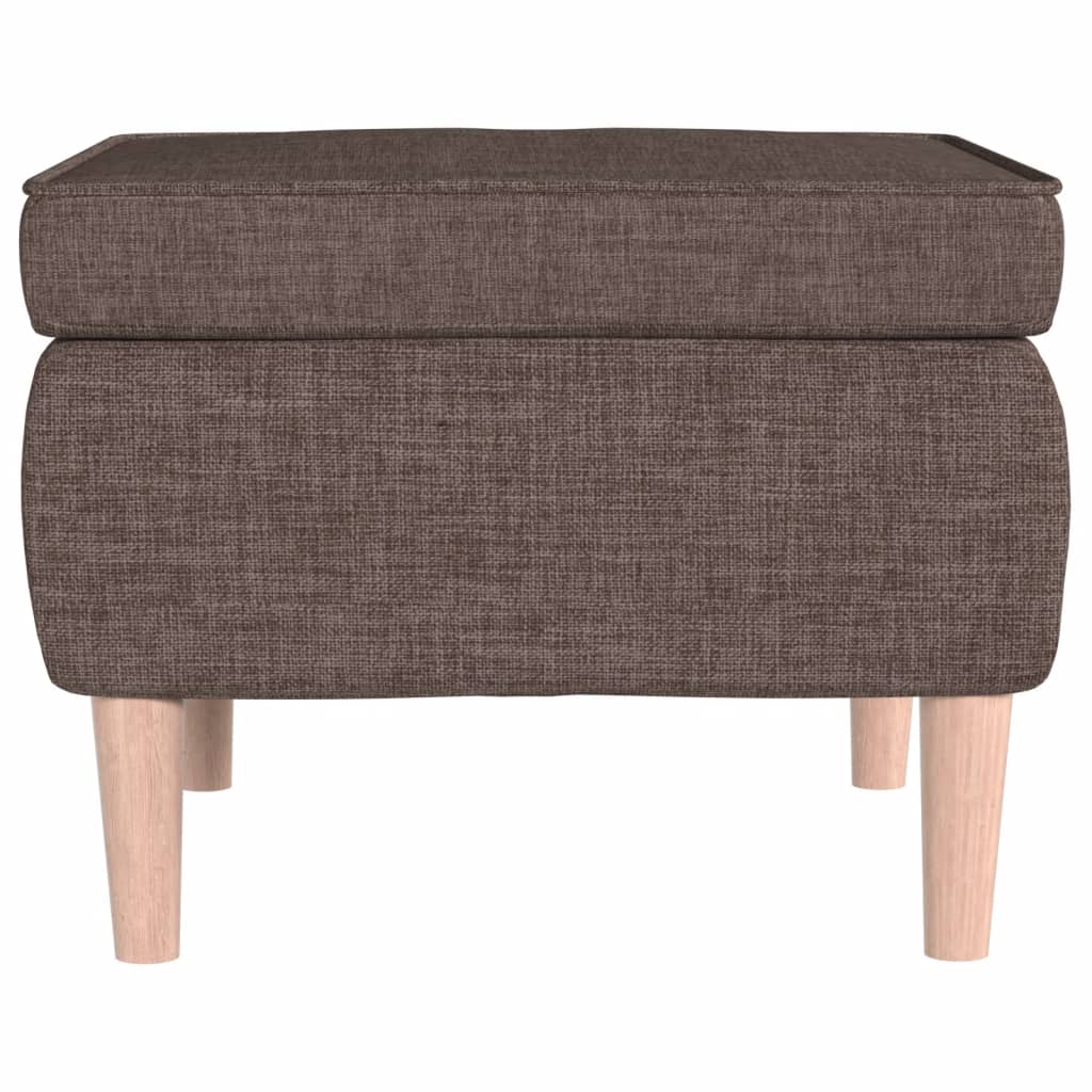 vidaXL Scaun cu picioare din lemn, gri taupe, material textil vidaXL Scaun cu picioare din lemn, gri taupe, material textil