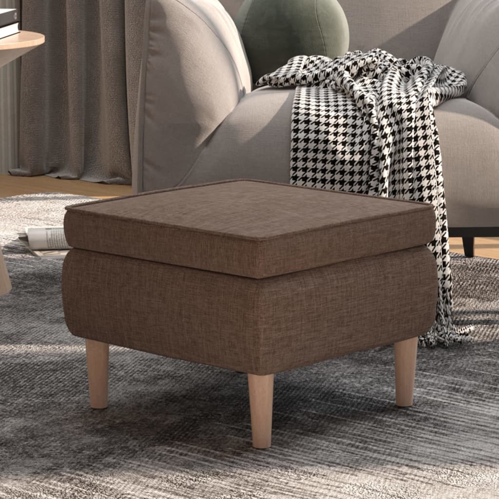vidaXL Scaun cu picioare din lemn, gri taupe, material textil vidaXL Scaun cu picioare din lemn, gri taupe, material textil