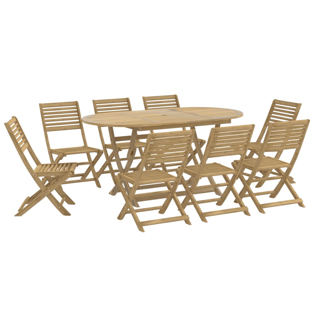 vidaXL Set mobilier de grădină, 9 piese, lemn masiv de acacia vidaXL Set mobilier de grădină, 9 piese, lemn masiv de acacia