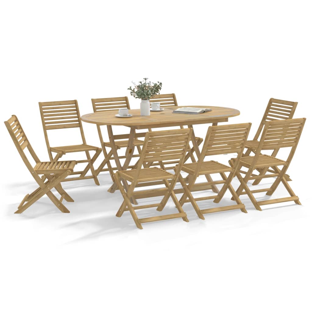 vidaXL Set mobilier de grădină, 9 piese, lemn masiv de acacia vidaXL Set mobilier de grădină, 9 piese, lemn masiv de acacia