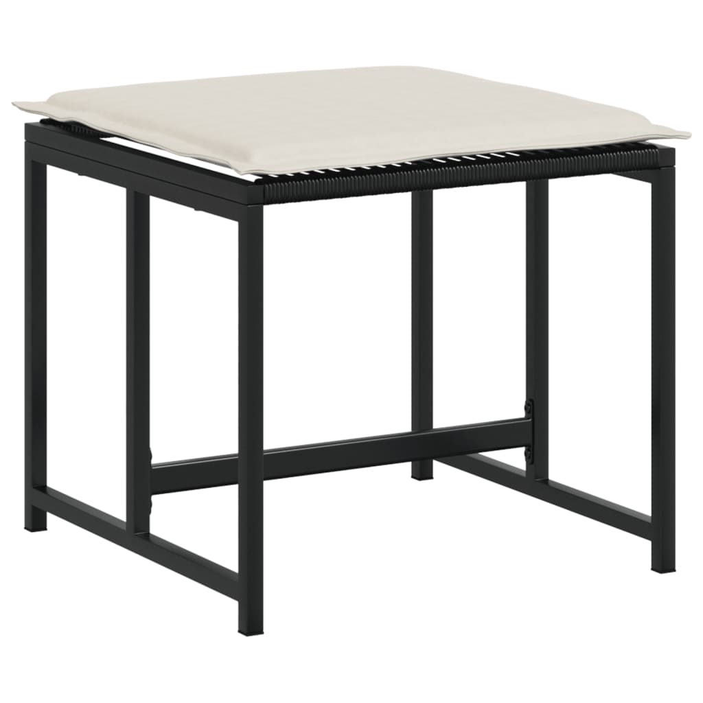 vidaXL Set mobilier de grădină cu perne, 9 piese, negru, poliratan vidaXL Set mobilier de grădină cu perne, 9 piese, negru, poliratan