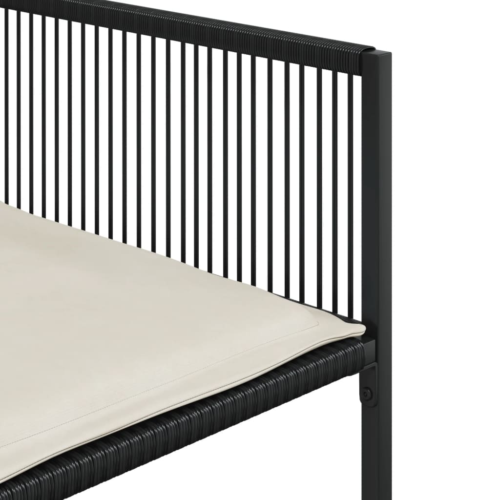 vidaXL Set mobilier de grădină cu perne, 9 piese, negru, poliratan vidaXL Set mobilier de grădină cu perne, 9 piese, negru, poliratan