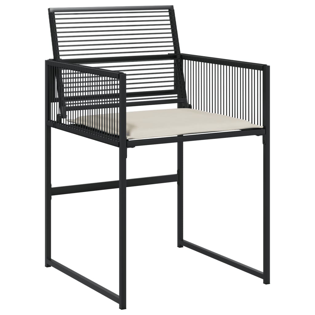 vidaXL Set mobilier de grădină cu perne, 7 piese, negru, poliratan vidaXL Set mobilier de grădină cu perne, 7 piese, negru, poliratan