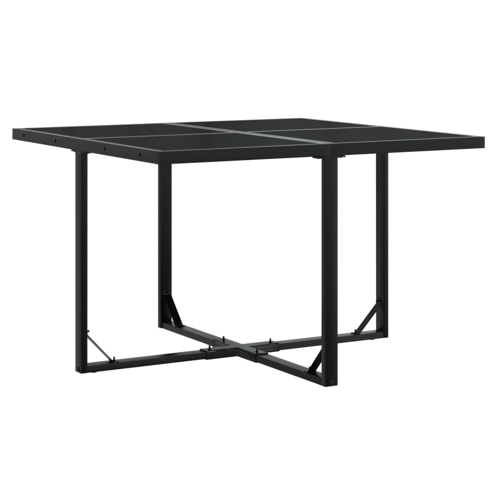 vidaXL Set mobilier de grădină, 5 piese, negru, poliratan