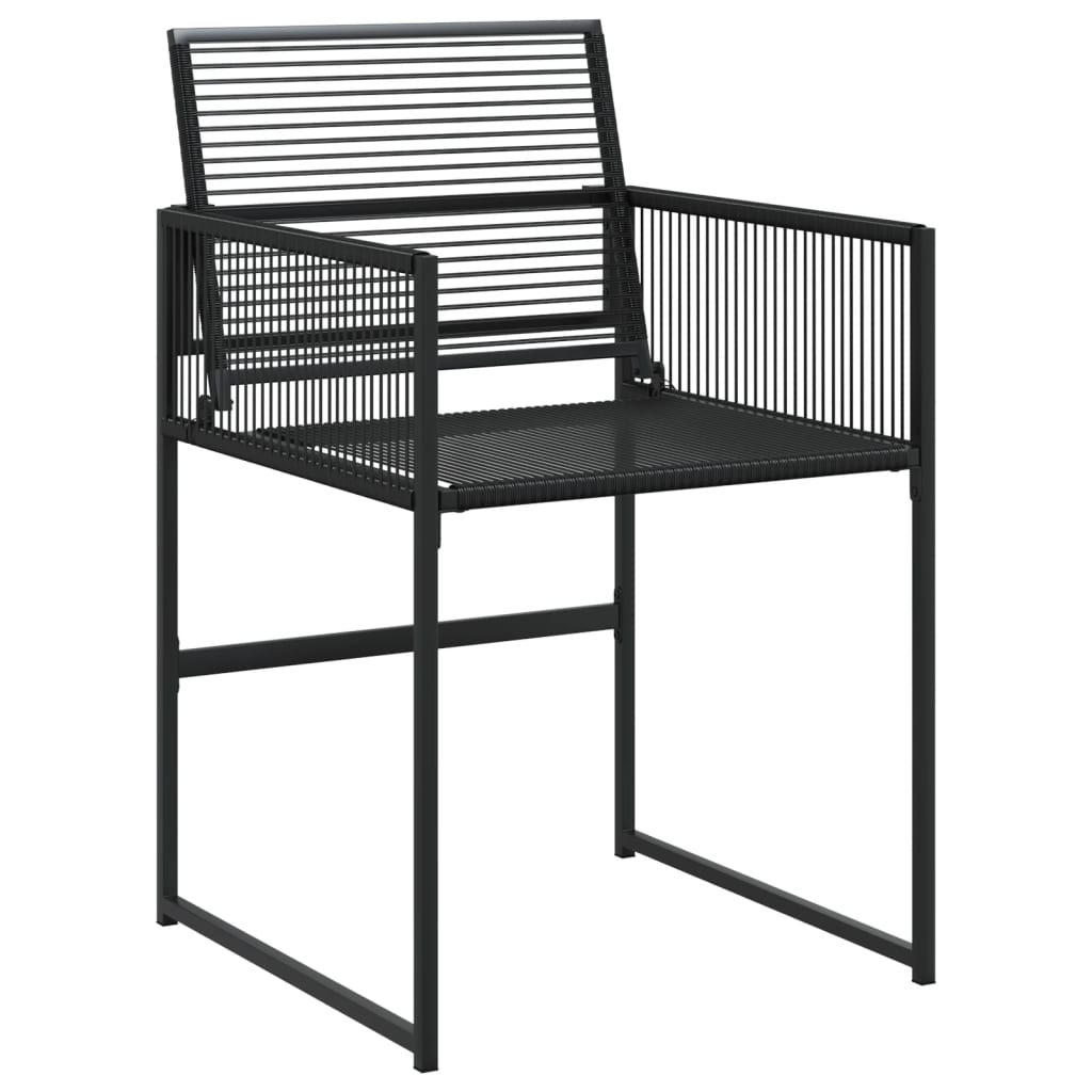 vidaXL Set mobilier de grădină, 5 piese, negru, poliratan
