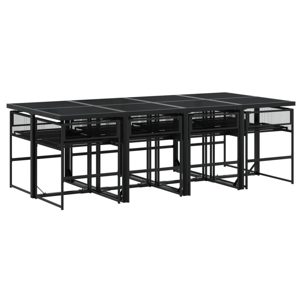 vidaXL Set mobilier de grădină, 9 piese, poliratan vidaXL Set mobilier de grădină, 9 piese, poliratan