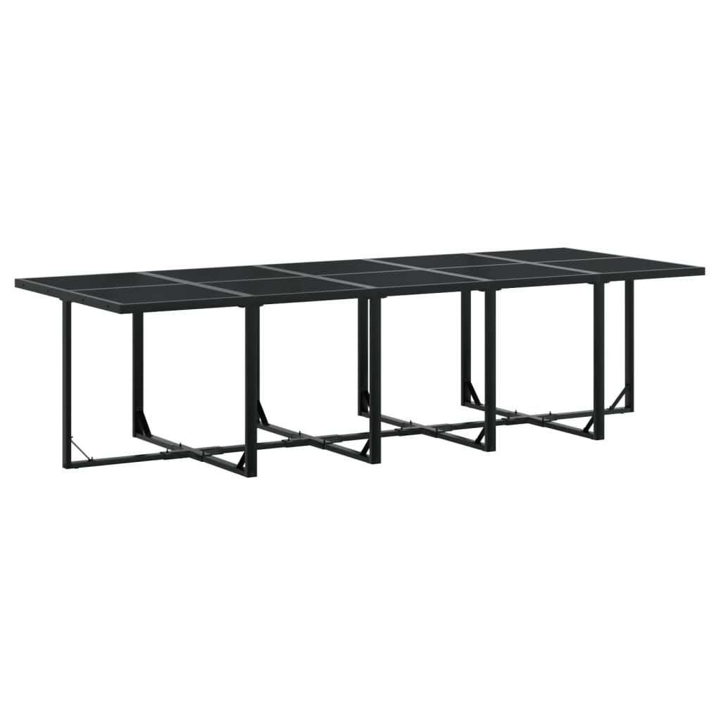 vidaXL Set mobilier de grădină, 11 piese, negru, poliratan vidaXL Set mobilier de grădină, 11 piese, negru, poliratan