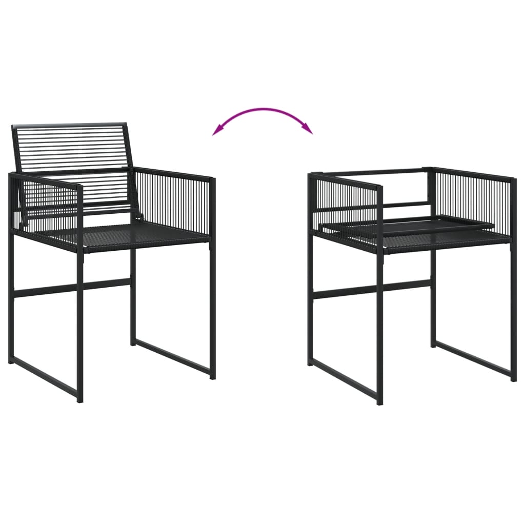 vidaXL Set mobilier de grădină, 11 piese, negru, poliratan vidaXL Set mobilier de grădină, 11 piese, negru, poliratan