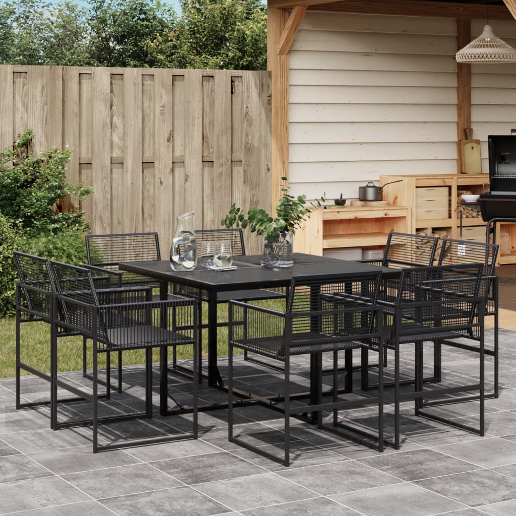 vidaXL Set mobilier de grădină, 9 piese, poliratan vidaXL Set mobilier de grădină, 9 piese, poliratan