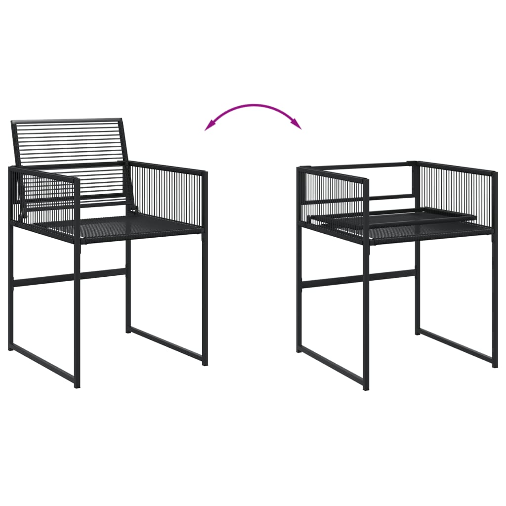 vidaXL Set mobilier de grădină, 11 piese, negru, poliratan vidaXL Set mobilier de grădină, 11 piese, negru, poliratan