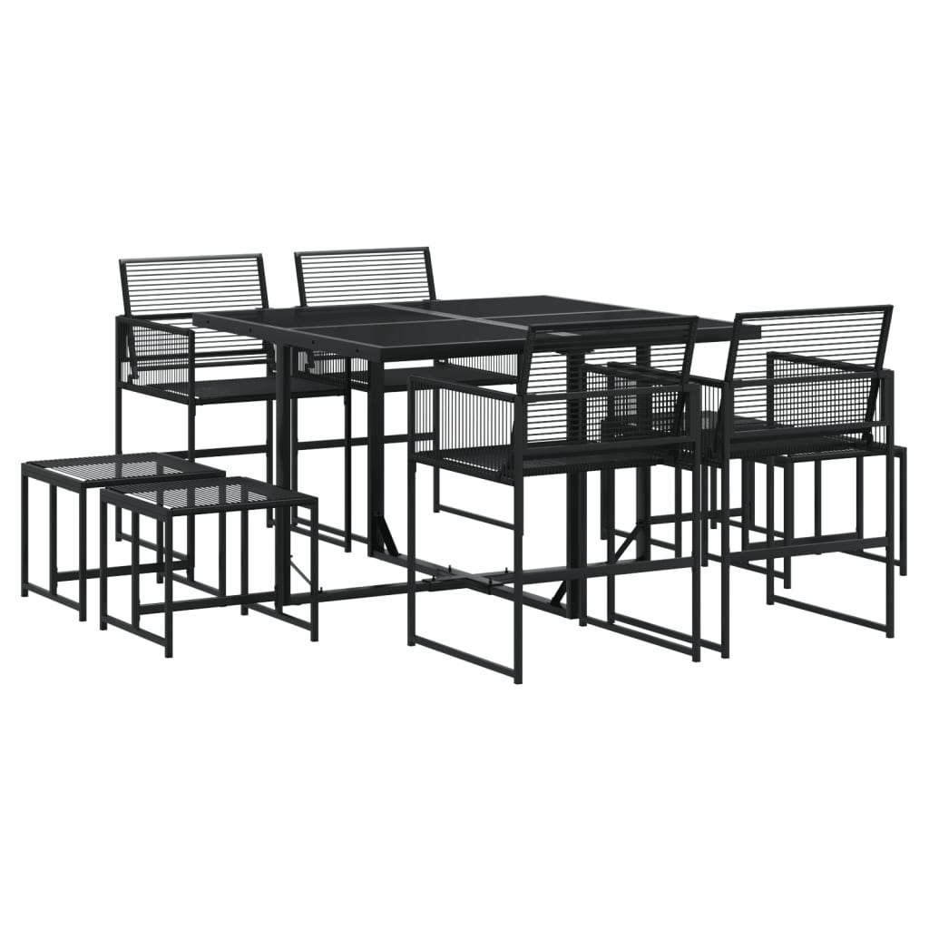 vidaXL Set mobilier de grădină, 9 piese, poliratan vidaXL Set mobilier de grădină, 9 piese, poliratan