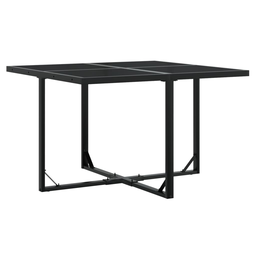 vidaXL Set mobilier de grădină, 5 piese, negru, poliratan