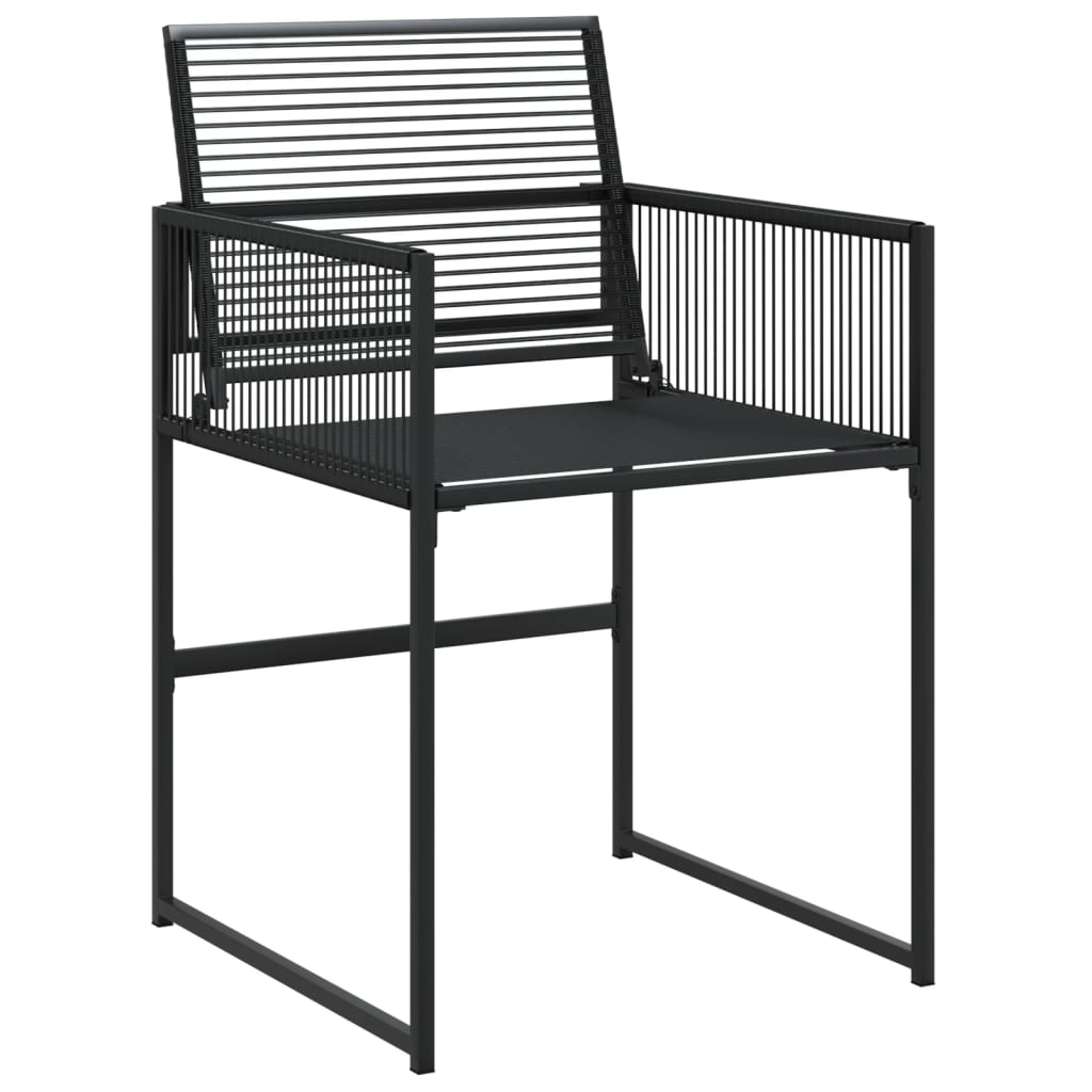 vidaXL Set mobilier de grădină, 5 piese, negru, poliratan