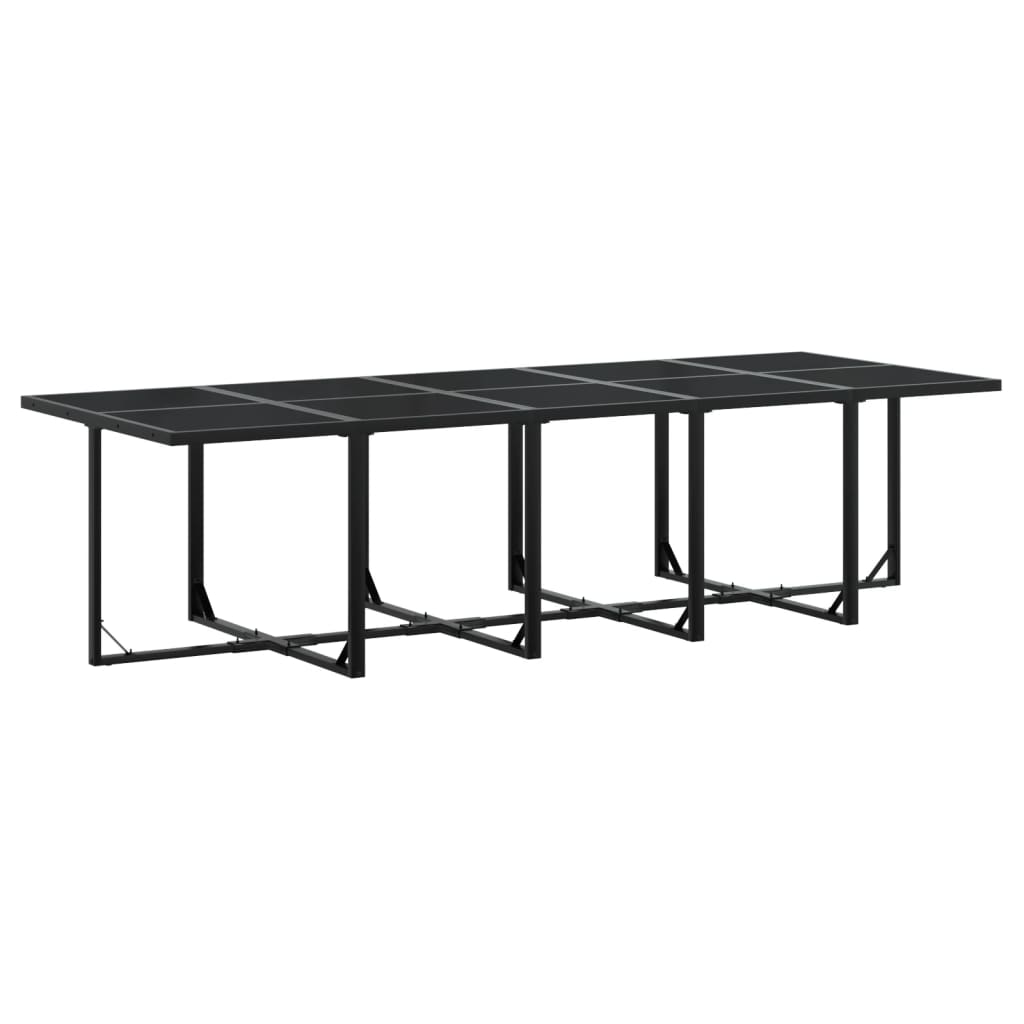vidaXL Set mobilier de grădină, 11 piese, negru, poliratan vidaXL Set mobilier de grădină, 11 piese, negru, poliratan