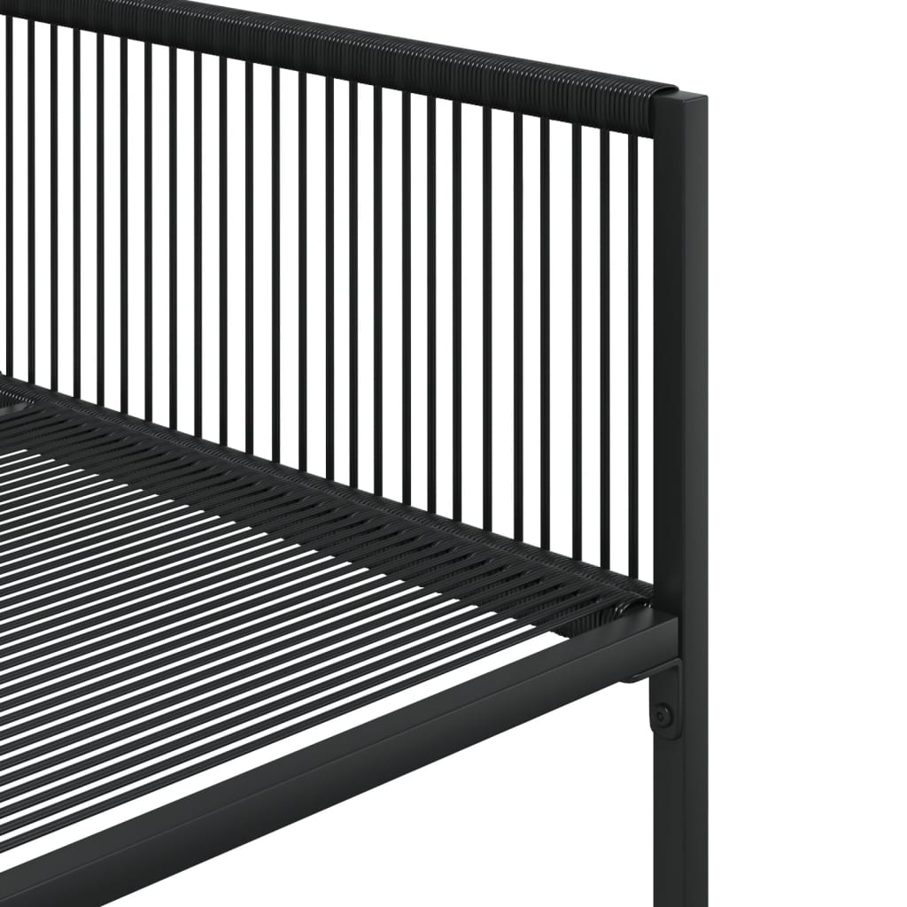 vidaXL Set mobilier de grădină, 13 piese, negru, poliratan