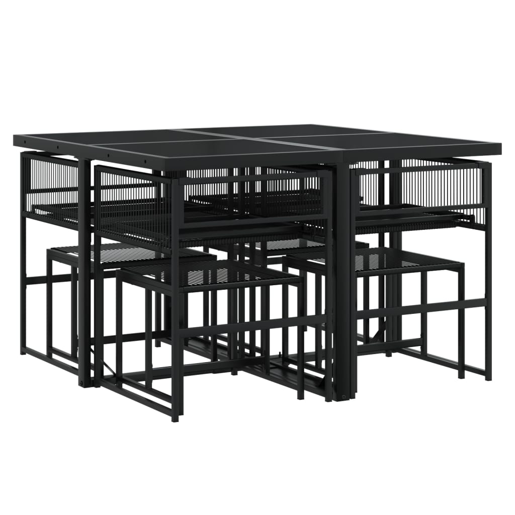vidaXL Set mobilier de grădină, 9 piese, poliratan vidaXL Set mobilier de grădină, 9 piese, poliratan