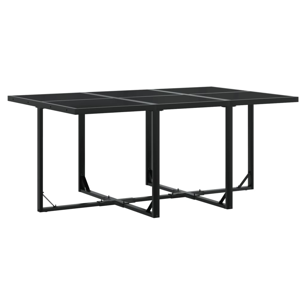 vidaXL Set mobilier de grădină, 11 piese, negru, poliratan vidaXL Set mobilier de grădină, 11 piese, negru, poliratan