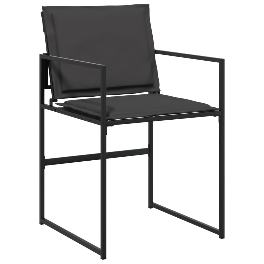 vidaXL Set mobilier de grădină, 5 piese, cu perne, negru, textilenă vidaXL Set mobilier de grădină, 5 piese, cu perne, negru, textilenă