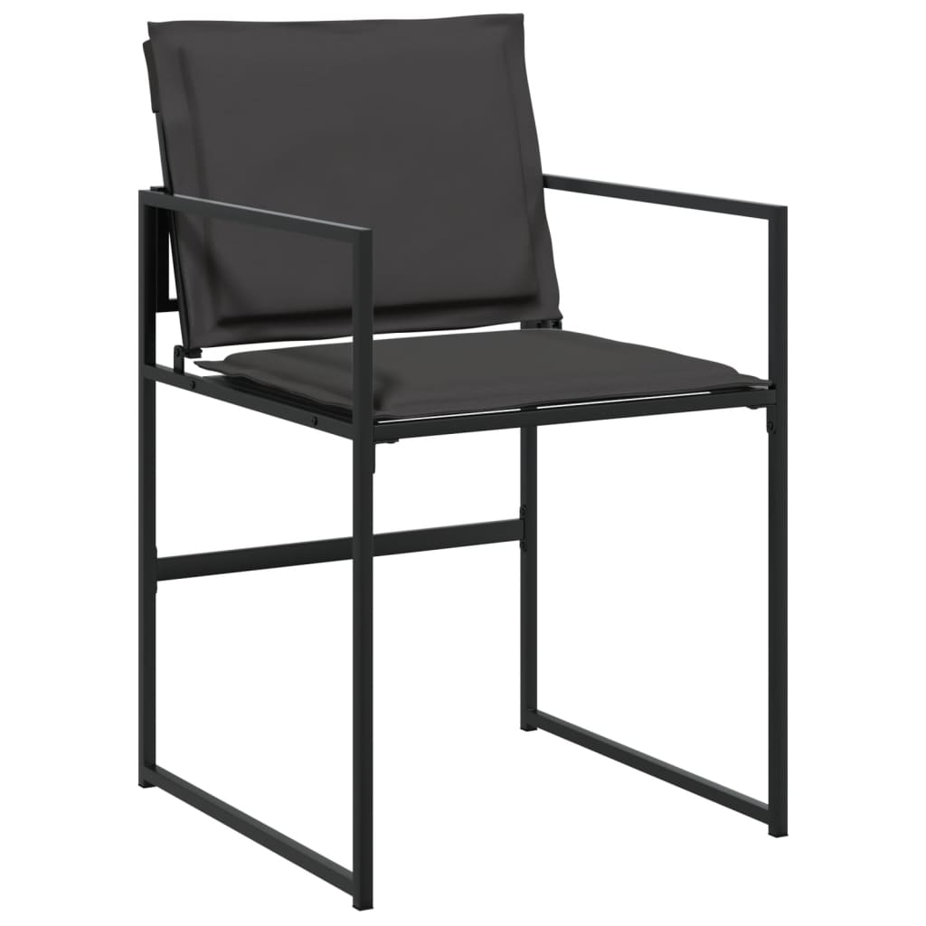 vidaXL Set mobilier de grădină, 9 piese, cu perne, negru, textilenă vidaXL Set mobilier de grădină, 9 piese, cu perne, negru, textilenă