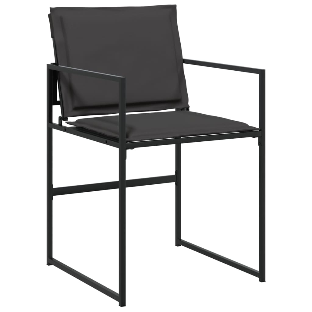 vidaXL Set mobilier de grădină, 11 piese, cu perne, negru, textilenă vidaXL Set mobilier de grădină, 11 piese, cu perne, negru, textilenă