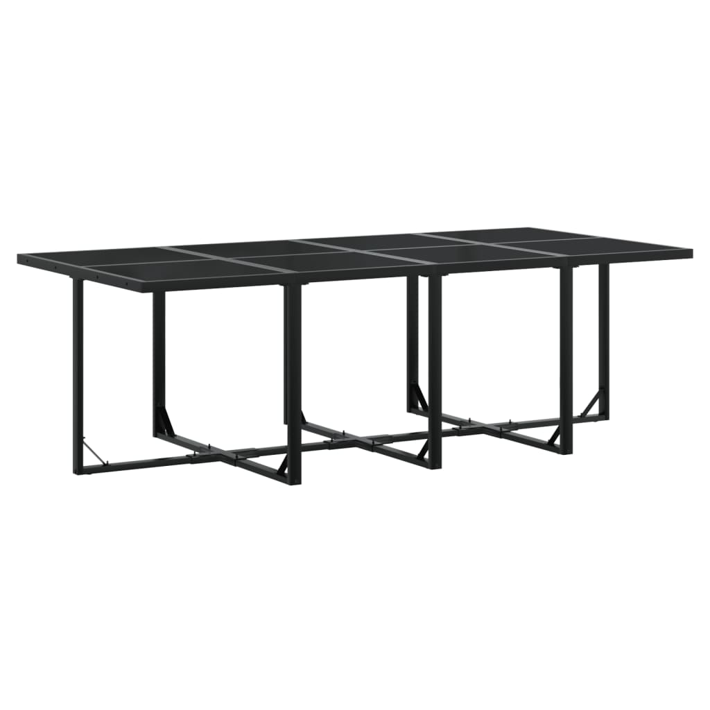 vidaXL Set mobilier de grădină, 13 piese, cu perne, negru, textilenă vidaXL Set mobilier de grădină, 13 piese, cu perne, negru, textilenă