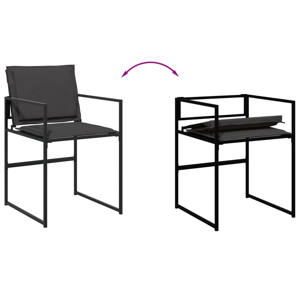 vidaXL Set mobilier de grădină, 13 piese, cu perne, negru, textilenă vidaXL Set mobilier de grădină, 13 piese, cu perne, negru, textilenă