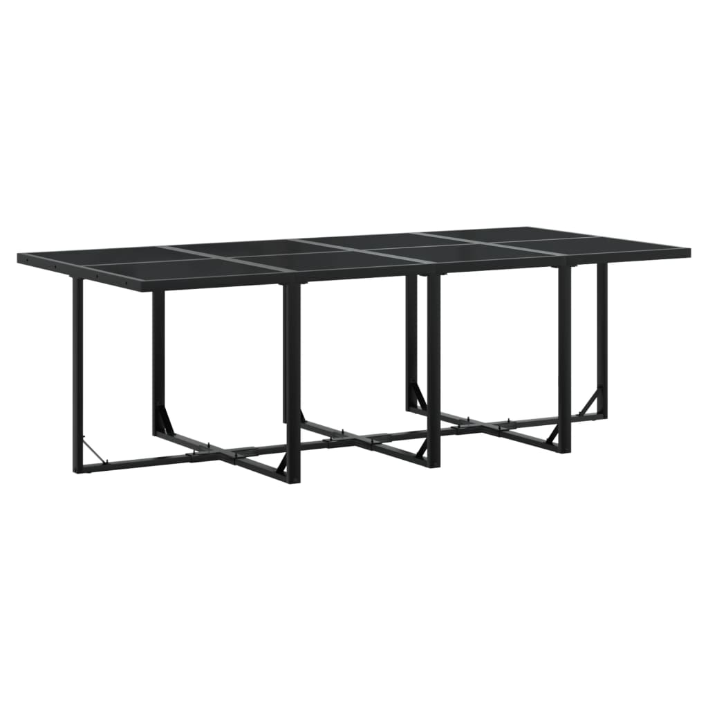 vidaXL Set mobilier de grădină, 13 piese, cu perne, negru, textilenă vidaXL Set mobilier de grădină, 13 piese, cu perne, negru, textilenă