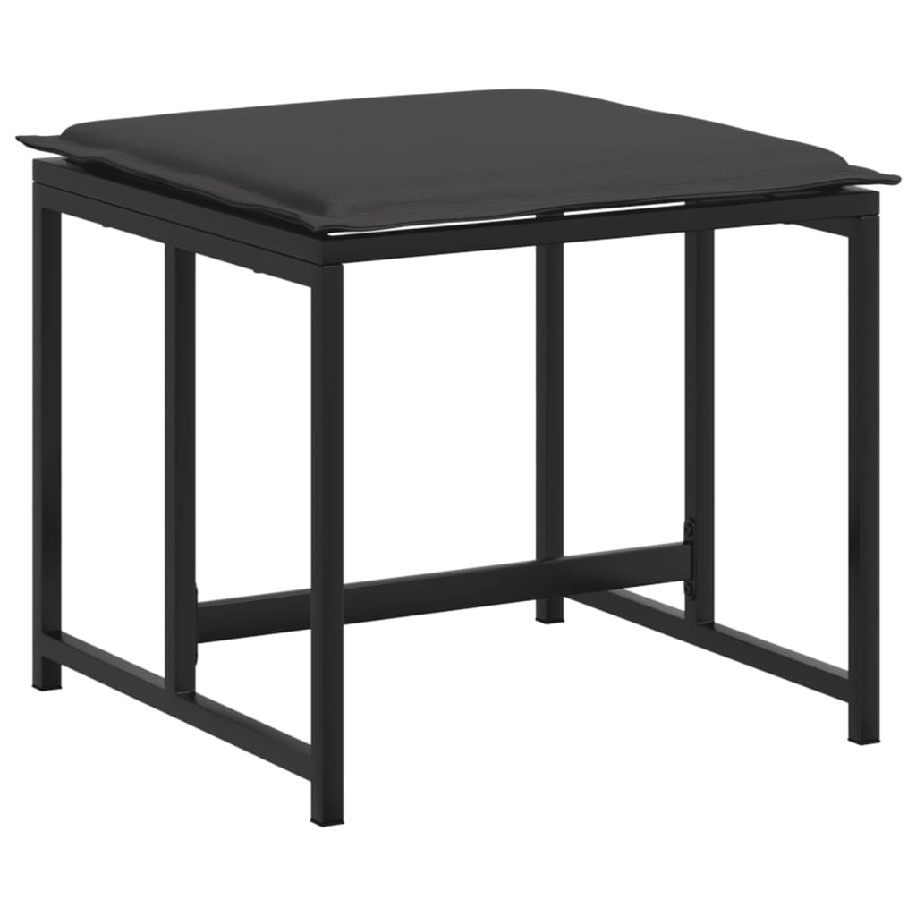 vidaXL Set mobilier de grădină, 13 piese, cu perne, negru, textilenă vidaXL Set mobilier de grădină, 13 piese, cu perne, negru, textilenă