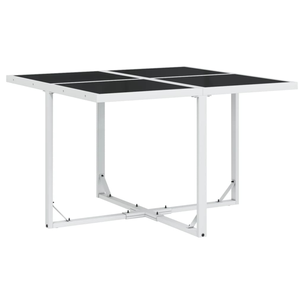 vidaXL Set mobilier de grădină, 5 piese, cu perne, alb, textilenă vidaXL Set mobilier de grădină, 5 piese, cu perne, alb, textilenă