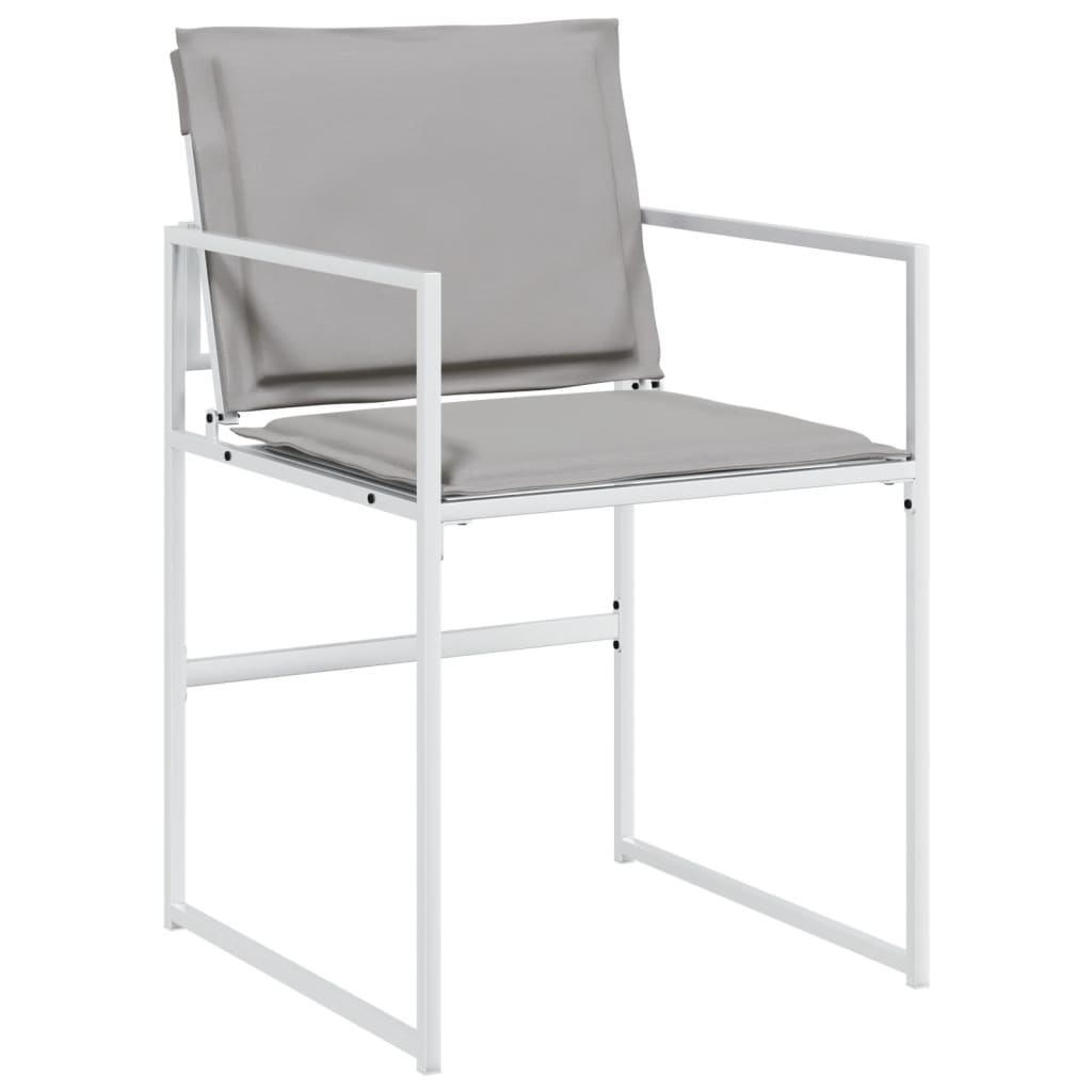 vidaXL Set mobilier de grădină, 5 piese, cu perne, alb, textilenă vidaXL Set mobilier de grădină, 5 piese, cu perne, alb, textilenă