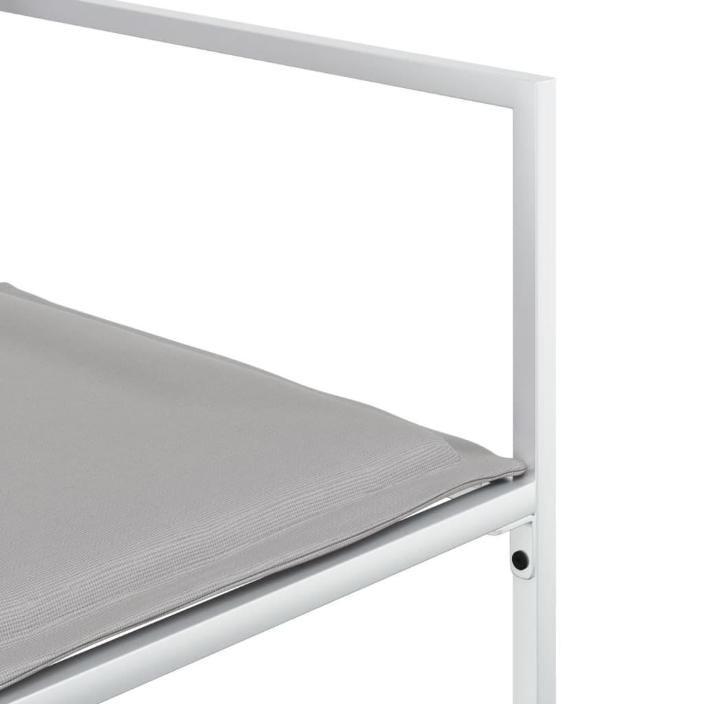 vidaXL Set mobilier de grădină, 5 piese, cu perne, alb, textilenă vidaXL Set mobilier de grădină, 5 piese, cu perne, alb, textilenă