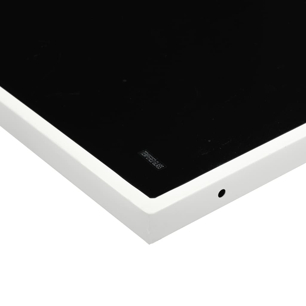 vidaXL Set mobilier de grădină, 17 piese, cu perne, alb, textilenă