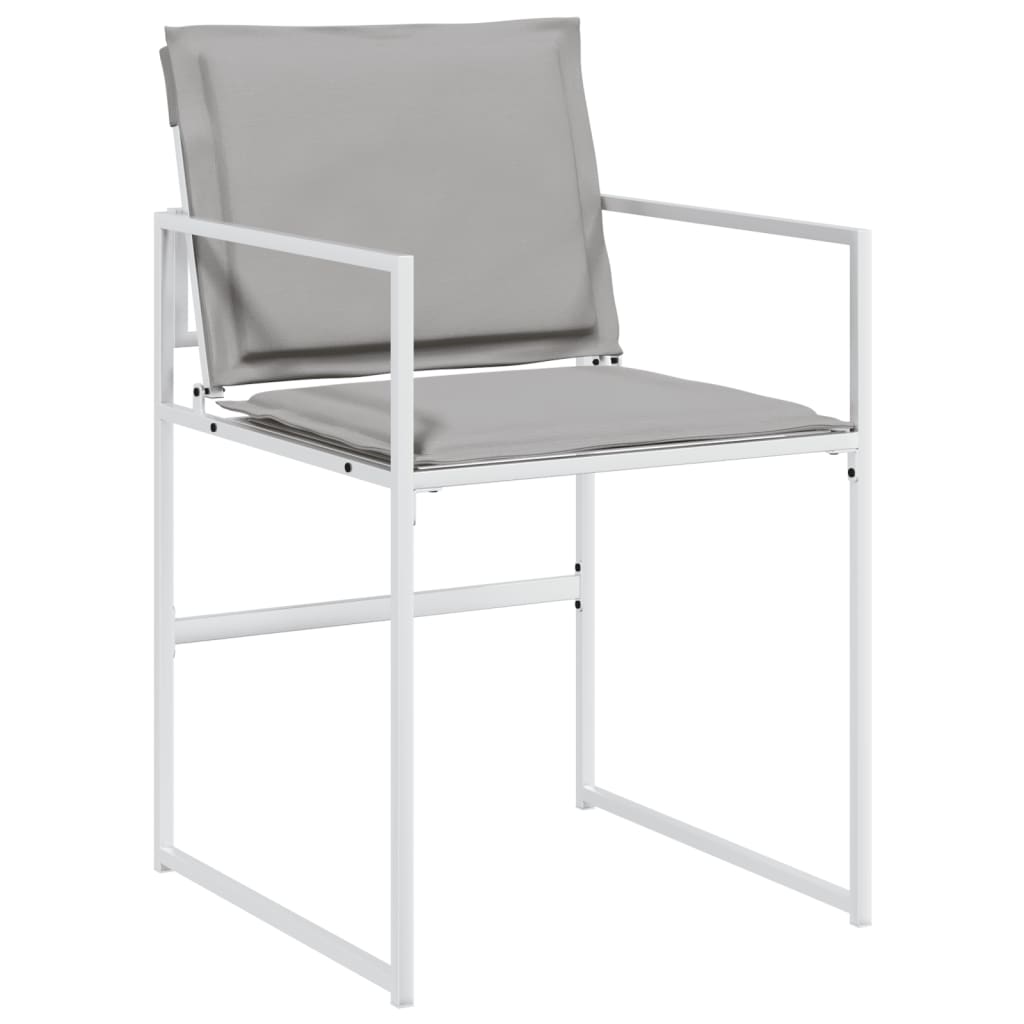 vidaXL Set mobilier de grădină, 13 piese, cu perne, alb, textilenă vidaXL Set mobilier de grădină, 13 piese, cu perne, alb, textilenă