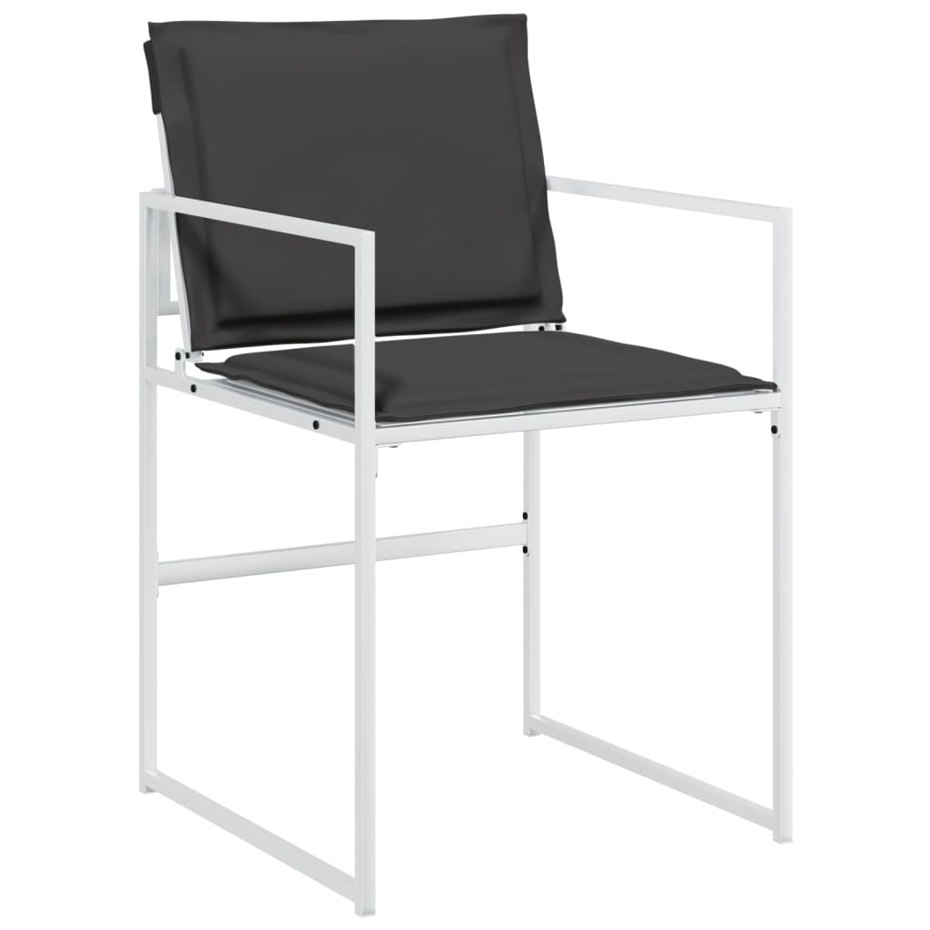 vidaXL Set mobilier de grădină, 11 piese, cu perne, alb, textilenă vidaXL Set mobilier de grădină, 11 piese, cu perne, alb, textilenă